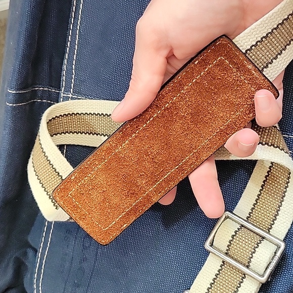 Coach Navy Canvas Messenger Bag - Picture 11 of 12